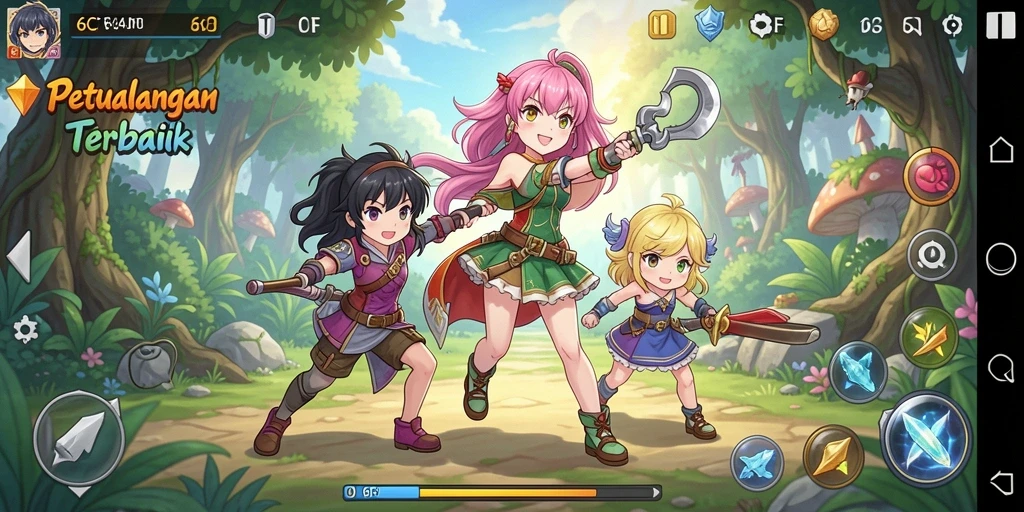 Screenshot gameplay Anime yang menegangkan dan penuh aksi.