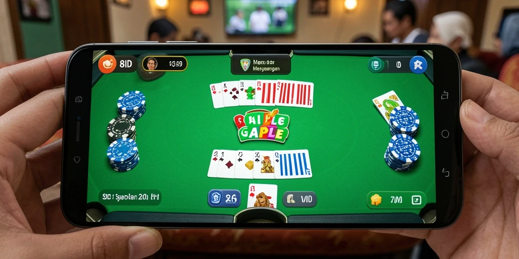 Screenshot gameplay Gaple yang mengasyikkan di 8ID.