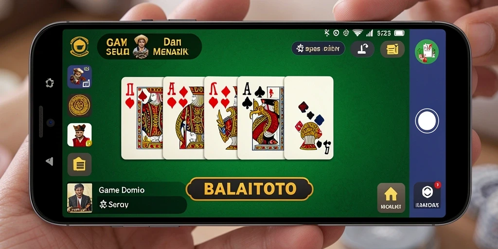 Screenshot dari gameplay seru BALAITOTO menampilkan aksi domino.