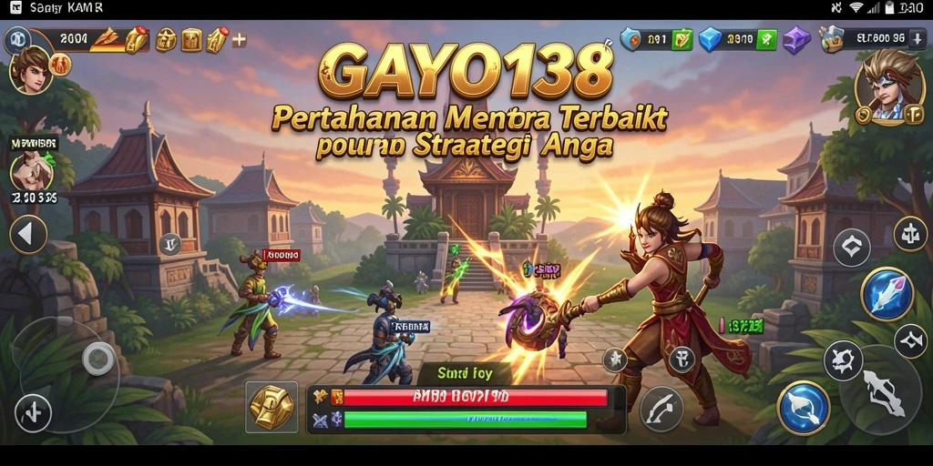 Tampilan menara dan musuh dalam gameplay Tower Defense GAYO138.