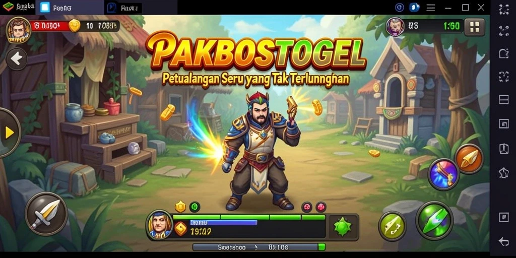 Screenshot PAKBOSTOGEL menampilkan aksi seru dalam petualangan.
