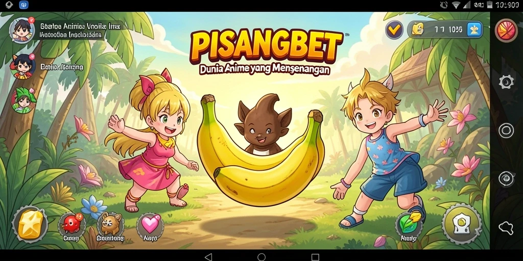 Screenshot gameplay menampilkan aksi menarik dari PISANGBET dengan karakter anime.