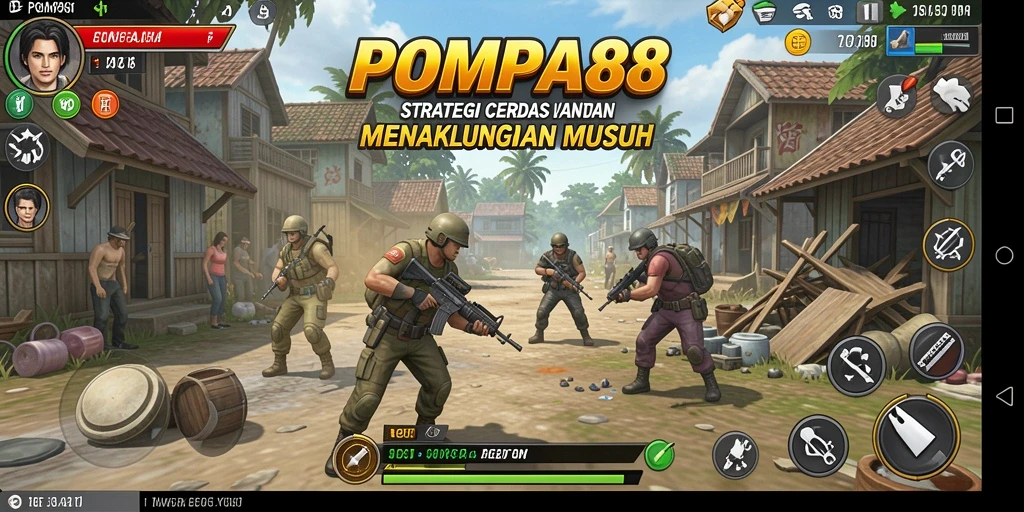 Tangkapan layar POMPA88 menunjukkan pertempuran strategi yang intens.