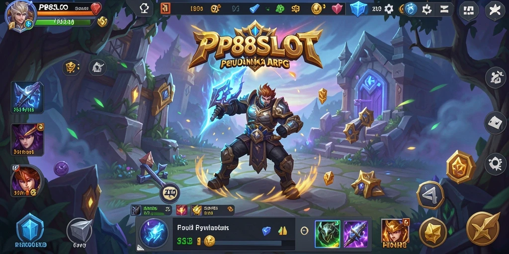 Screenshot gameplay ARPG PP88SLOT yang menampilkan pertempuran seru.