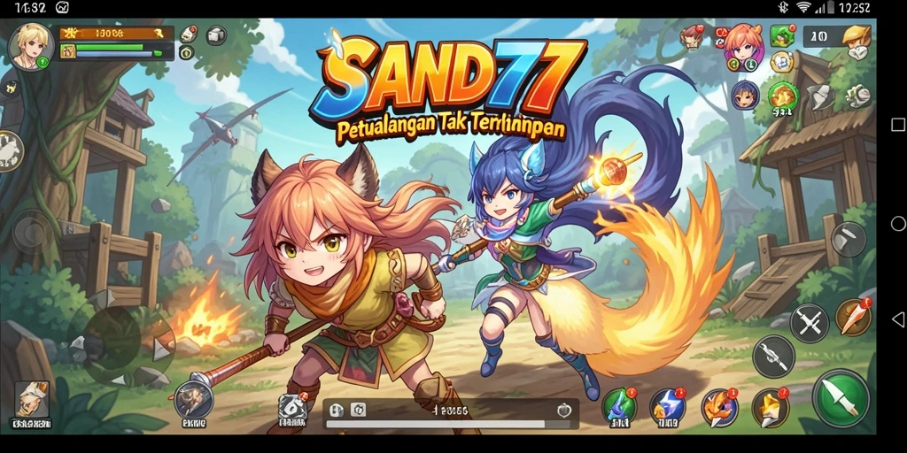 Tampilan gameplay SAND77 yang menggugah selera dan penuh aksi.