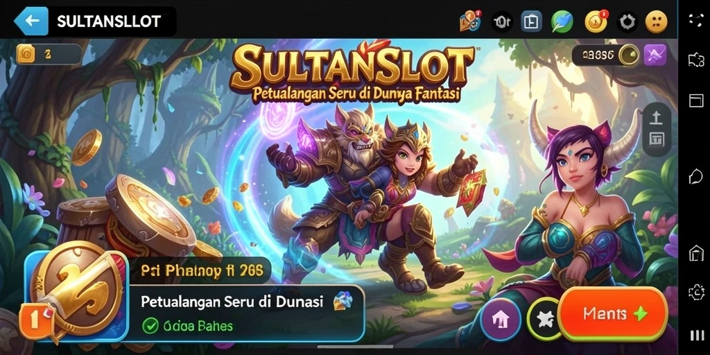 Screenshot gameplay SULTANSLOT menampilkan aksi seru di dunia petualangan.
