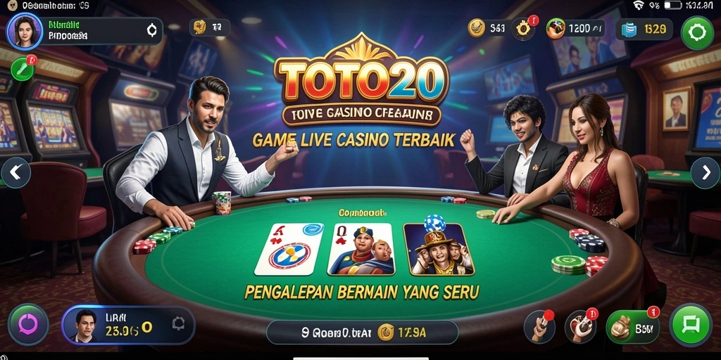 Tampilan gameplay Live Casino yang mengesankan di TOTO20.