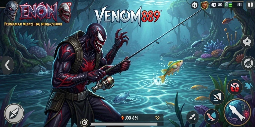 Tampilan grafis memukau dari gameplay memancing VENOM889.