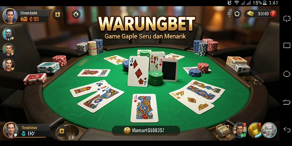Tampilan gameplay Gaple yang seru di WARUNGBET.